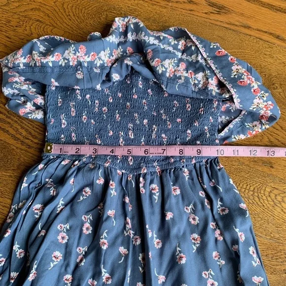 Japna‎ Bohemian Blue Floral Wide Leg Jumpsuit - Picture 7 of 14